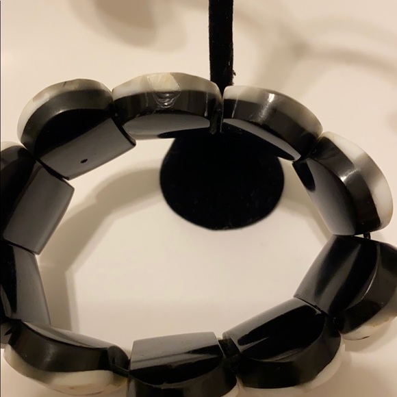 Brown and Cream Stretch Bracelet - Picture 3 of 3